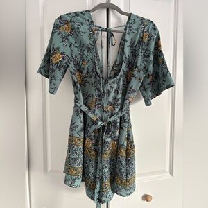 Floral Tie-Back Romper